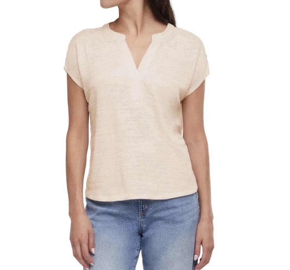 Orvis Women's Textured cream boho Top size XL